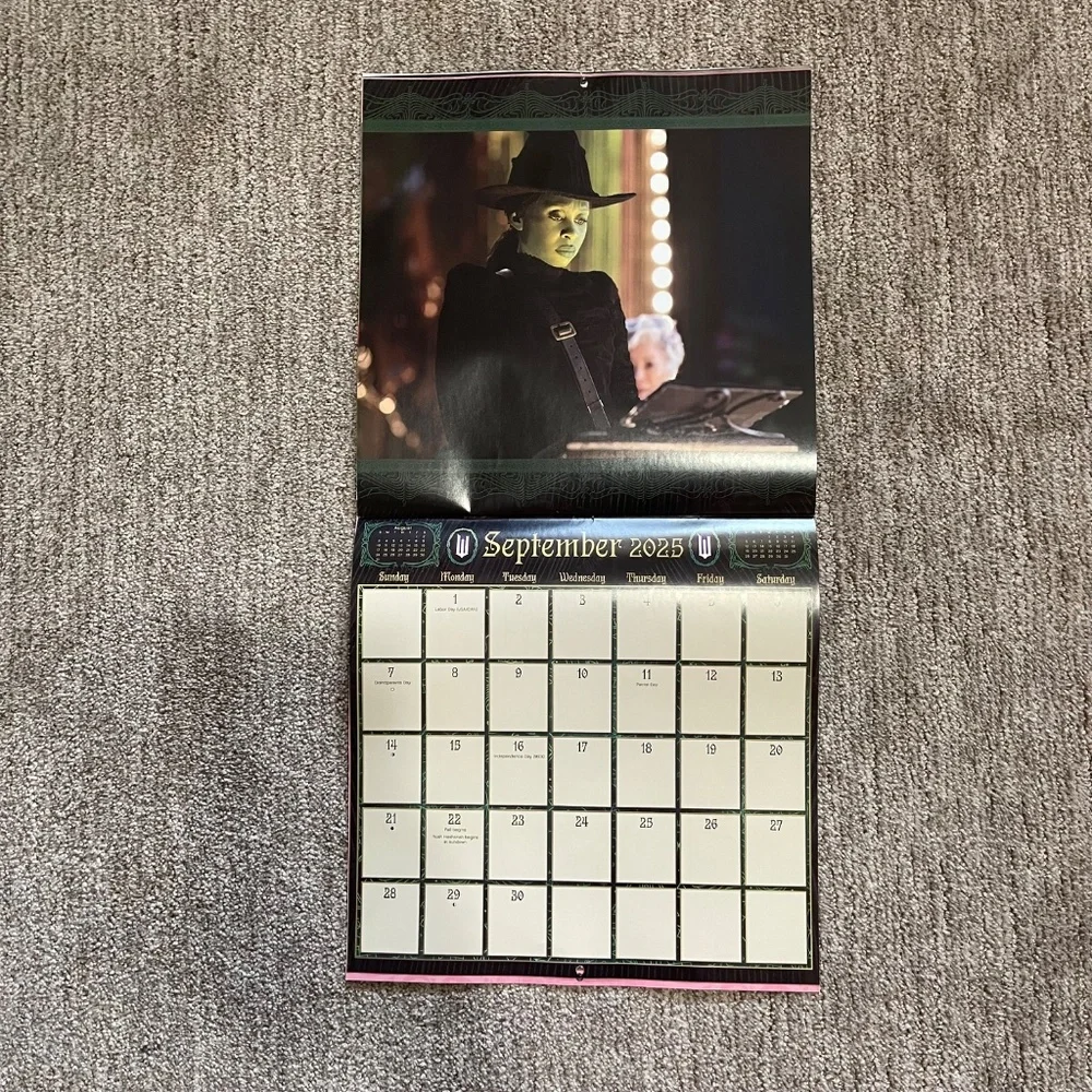 Wicked 12 Month Calendar Collectors Edition Unused No Writing Clean Pages